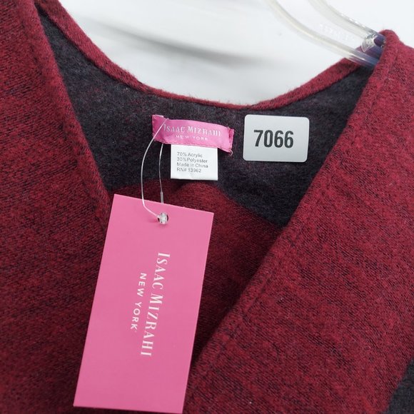 ISAAC Mizrahi  wrap poncho with fringe ends  NWT - Picture 3 of 8